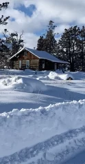 winter cabin